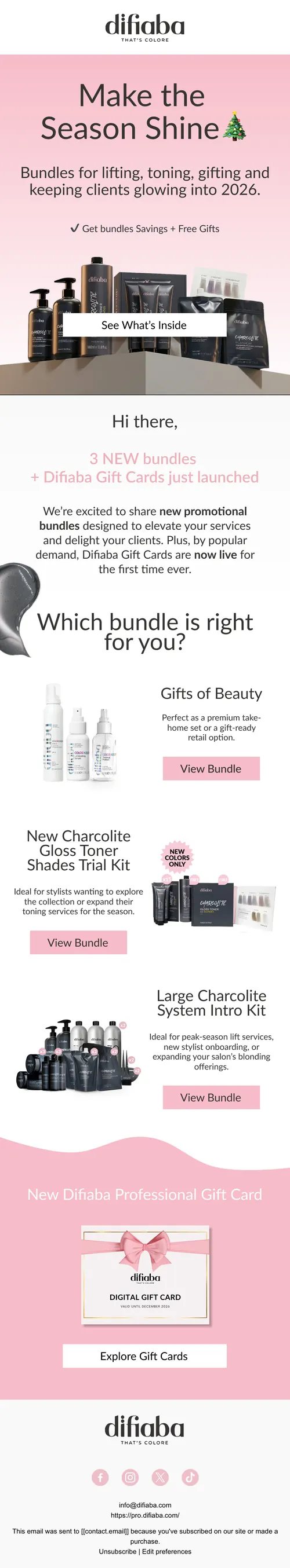 Client email design