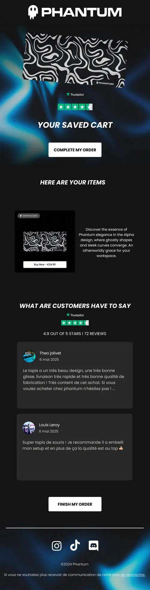 Client email design